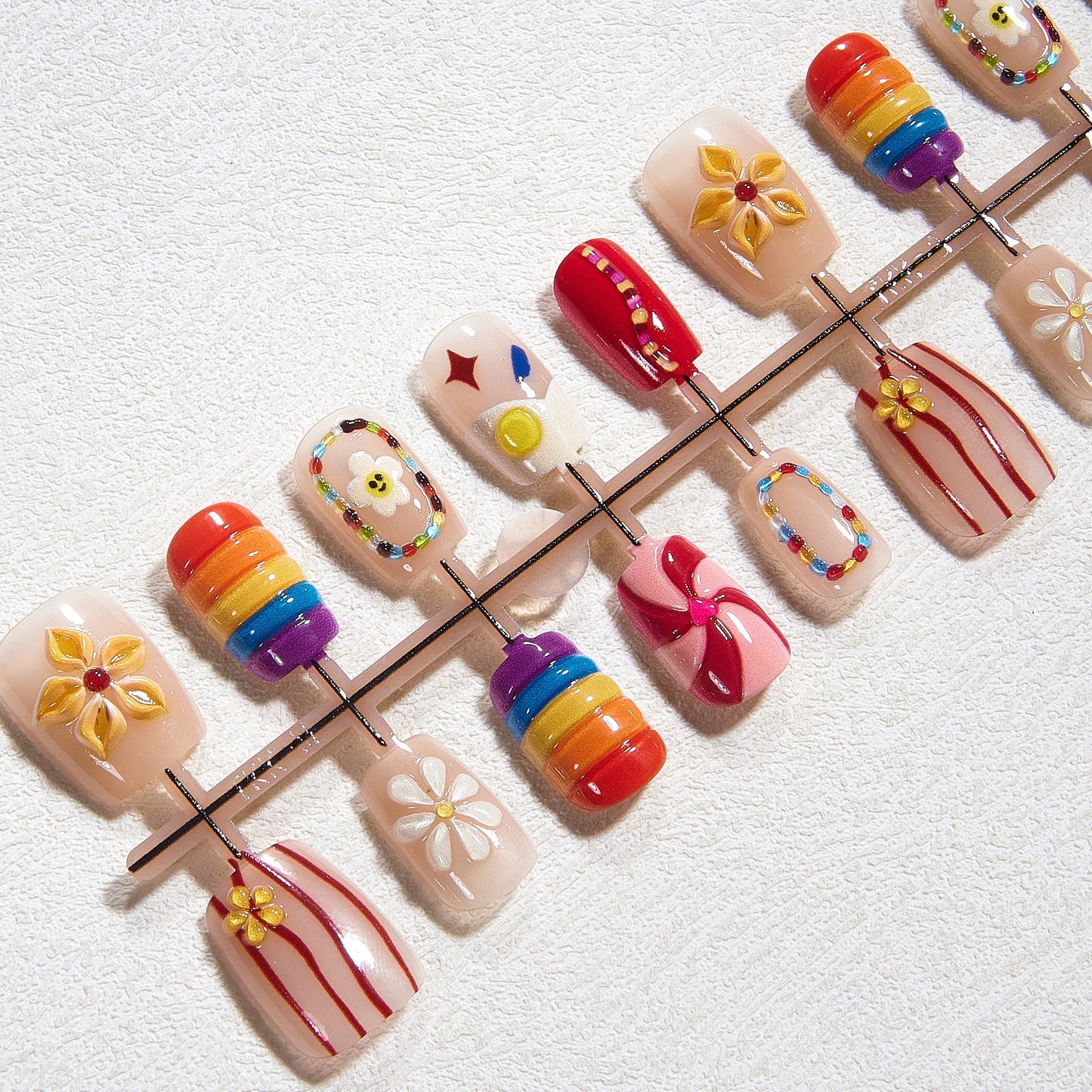 15 Sizes-30 Pcs 3D Press On nails TK3D-T602-